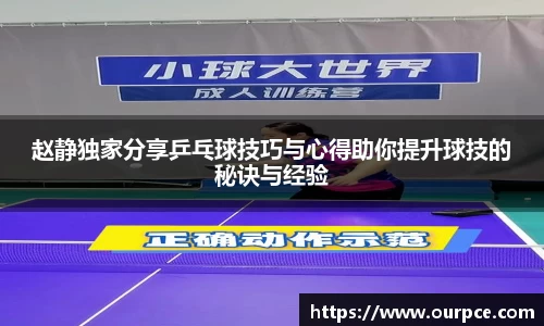 赵静独家分享乒乓球技巧与心得助你提升球技的秘诀与经验
